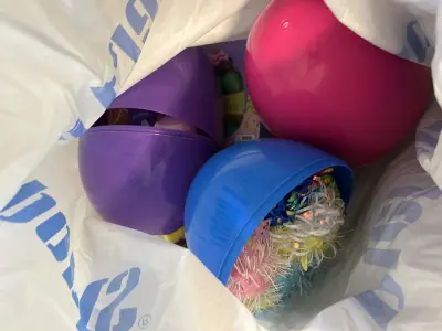 bag of easter decor