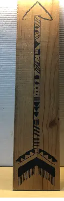 Wooden arrow sign