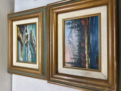 2 framed paintings