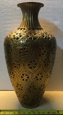 Gold metal vase