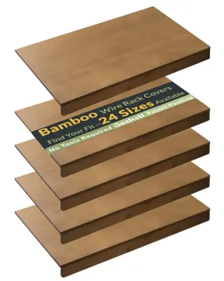 Bamboo wire rack covers (similar to image)