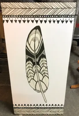 Feather wall art