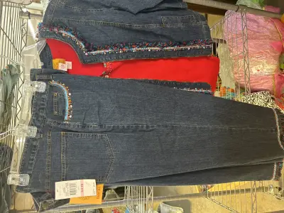 denim outfit two pants size 12 and 14