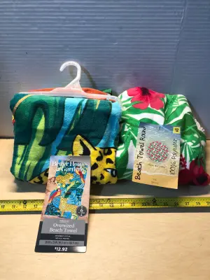 6ft oversized beach towel and 55 in round beach towel