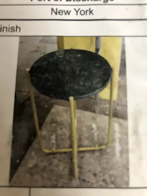 Round end table with marble top