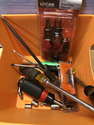 Tub of random tools