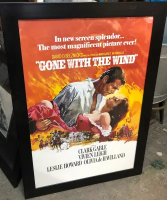 Gone with the wind framed movie poster
