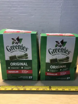 2 boxes 27oz greenies dental treats exp:4/26/29