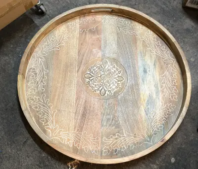 Wooden table tray