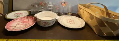 basket of glassware