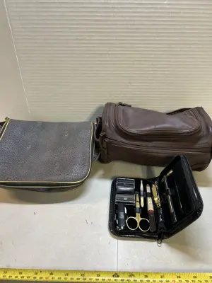 two travel bags and manicure kit