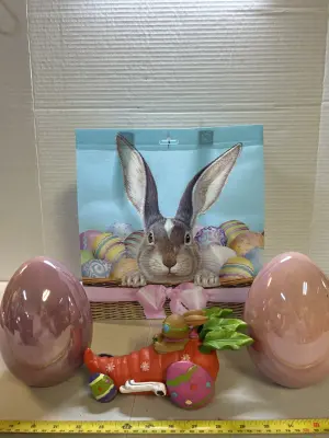 3ct easter decor and reusable bag