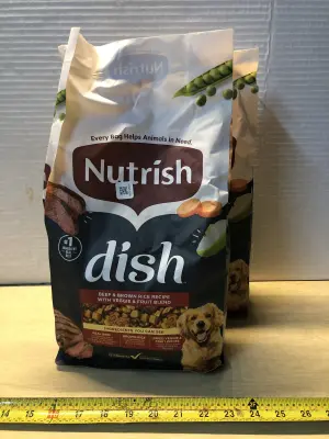 2 bags 3.75lb nutrish dish dog food exp:5/24/26