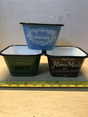 3pc metal bowls