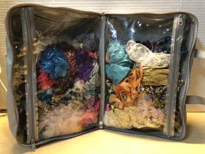 Lot of hair bows and ties
