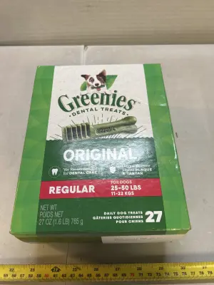 27 pack regular greenies treats past date