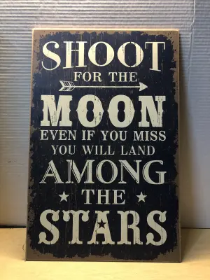 Wooden wall sign