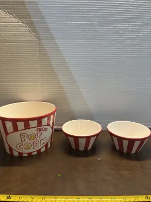 3ct popcorn bowls