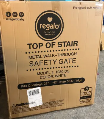 Top of the stair metal walk thru gate 28-42” wide 30.5” high