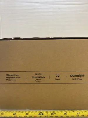 72 overnight pads with wings