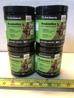4 tubs 90 chews each probiotics gut and immune health exp:4/16/26