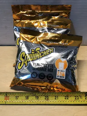 3 bags 23.83oz sqwincher electrolyte beverage mix orange