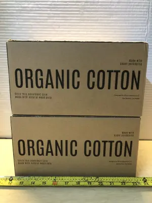 2 boxes organic cotton overnight pads with wings