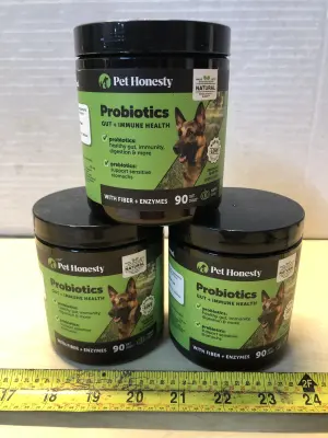 3 tubs 90 chews each probiotics gut and immune health exp:4/16/26