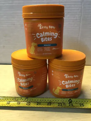 3 tubs 90 chews each calming oh bites exp:2/26