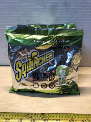 3 bags 23.83oz sqwincher electrolyte beverage mix lemon lime