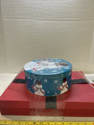 christmas tin and gift bag