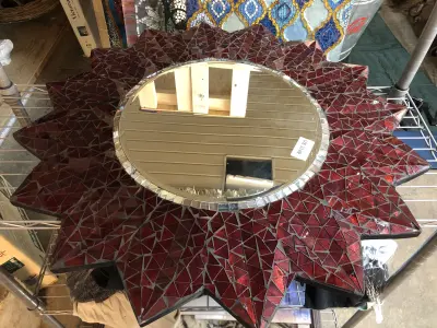 Mosaic art deco mirror chipped and missing pieces