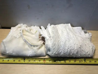 2 size large white shirts