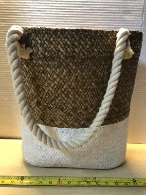 Basket tote bag