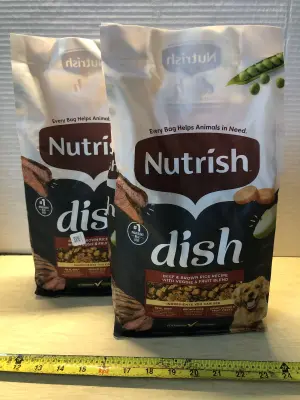2 bags 3.75lb nutrish dish dog food exp:5/24/26