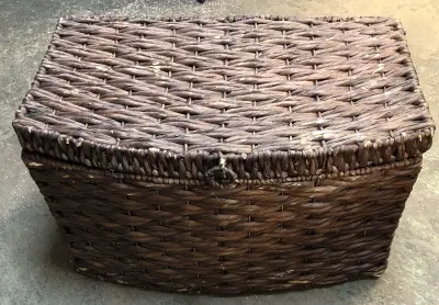 Basket storage container picked at in a few places