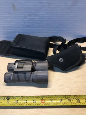Bushnell binoculars and pistol holder