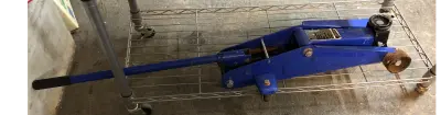 Blue floor jack as is