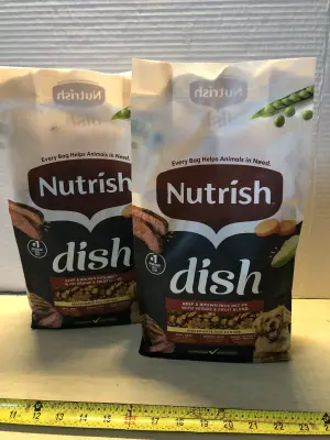 2 bags 3.75lb nutrish dish dog food exp:5/24/26
