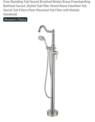 Freestanding bathtub waterfall faucet (similar to image)