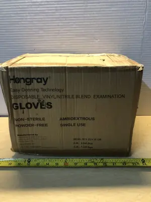 Size medium powder free vinyl gloves