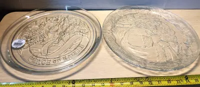 2pc glass serving dish