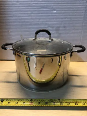 Unknown size pan with lid used as is