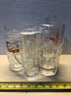 4pc random size beer mugs
