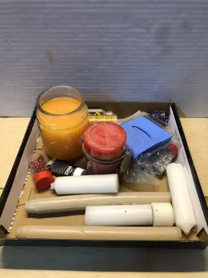 Lot of candles and glitter