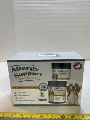 box of allergy and joint chews for dogs
