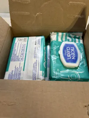 box of flushable wipes