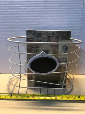 Photo storage box, wire basket broke