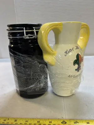 canister and vase
