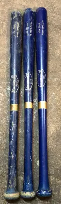 3pc wooden blue bats joe rudi and Bobby bonds models